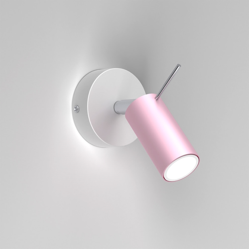 Vägg spotlight  PRESTON 1xGU10/40W/230V rosa