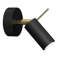 Vägg spotlight  PRESTON 1xGU10/40W/230V svart /gyllene