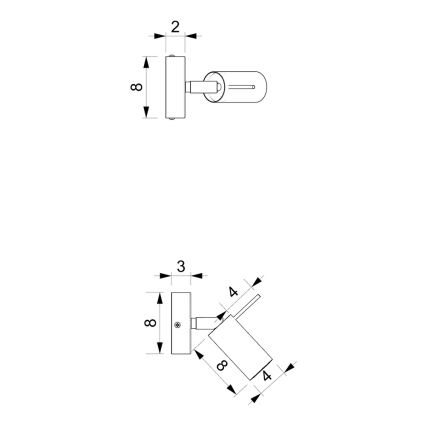 Vägg spotlight  PRESTON 1xGU10/40W/230V svart /gyllene