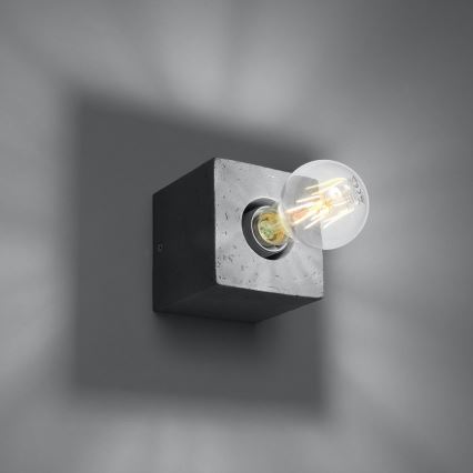Väggbelysning ABEL 1xE27/60W/230V betong
