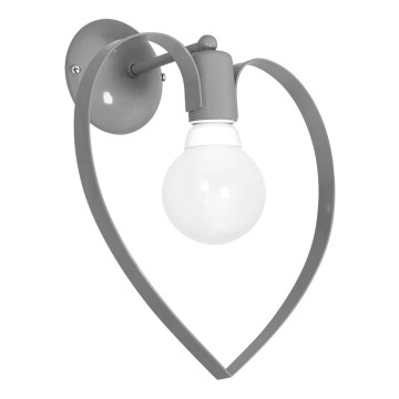 Väggbelysning Barnrum AMORE 1xE27/60W/230V grå