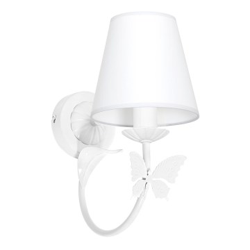 Väggbelysning Barnrum BUTTERFLY 1xE14/60W vit