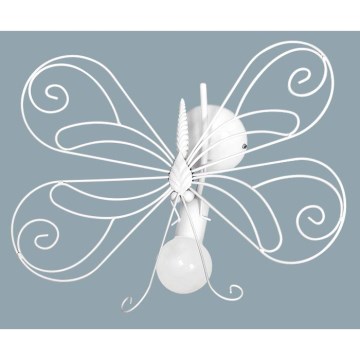 Väggbelysning Barnrum BUTTERFLY 1xE27/60W vit