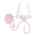 Väggbelysning Barnrum LAURA 1xE14/60W/230V ljusrosa