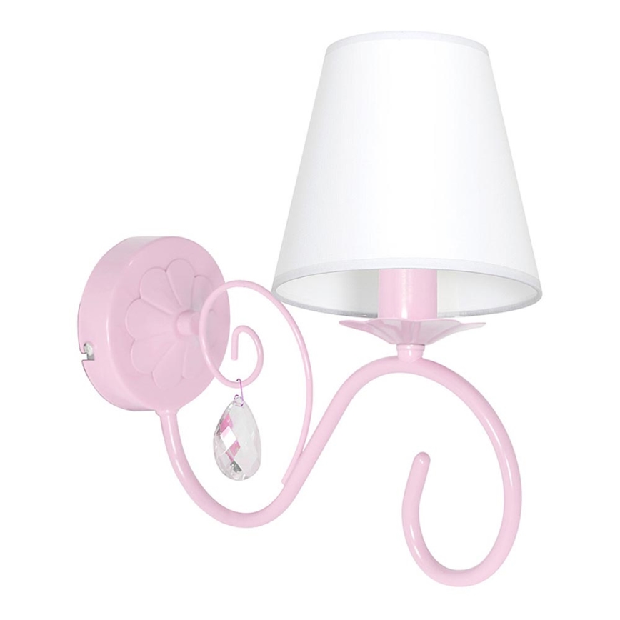 Väggbelysning Barnrum LAURA 1xE14/60W/230V ljusrosa
