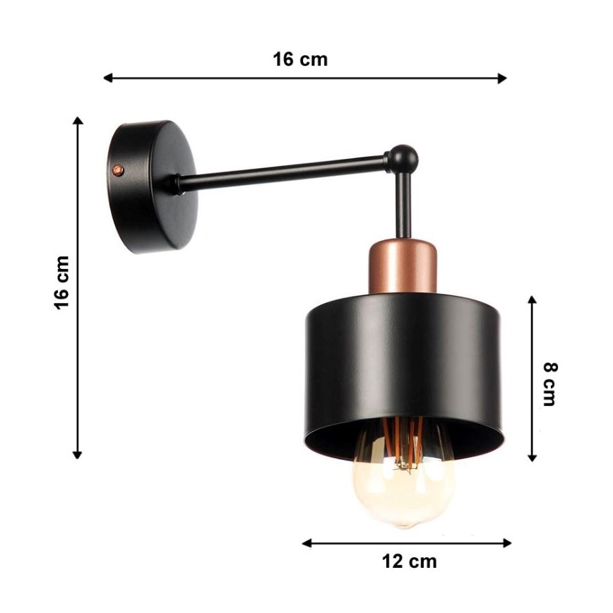 Väggbelysning BODO 1xE27/60W/230V