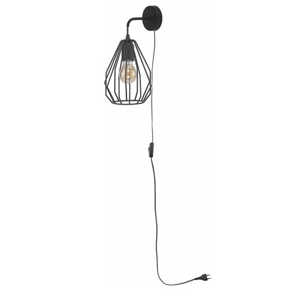 Väggbelysning BRYLANT Svart 1xE27/60W/230V