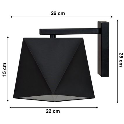 Väggbelysning DIAMENT 1xE27/60W/230V