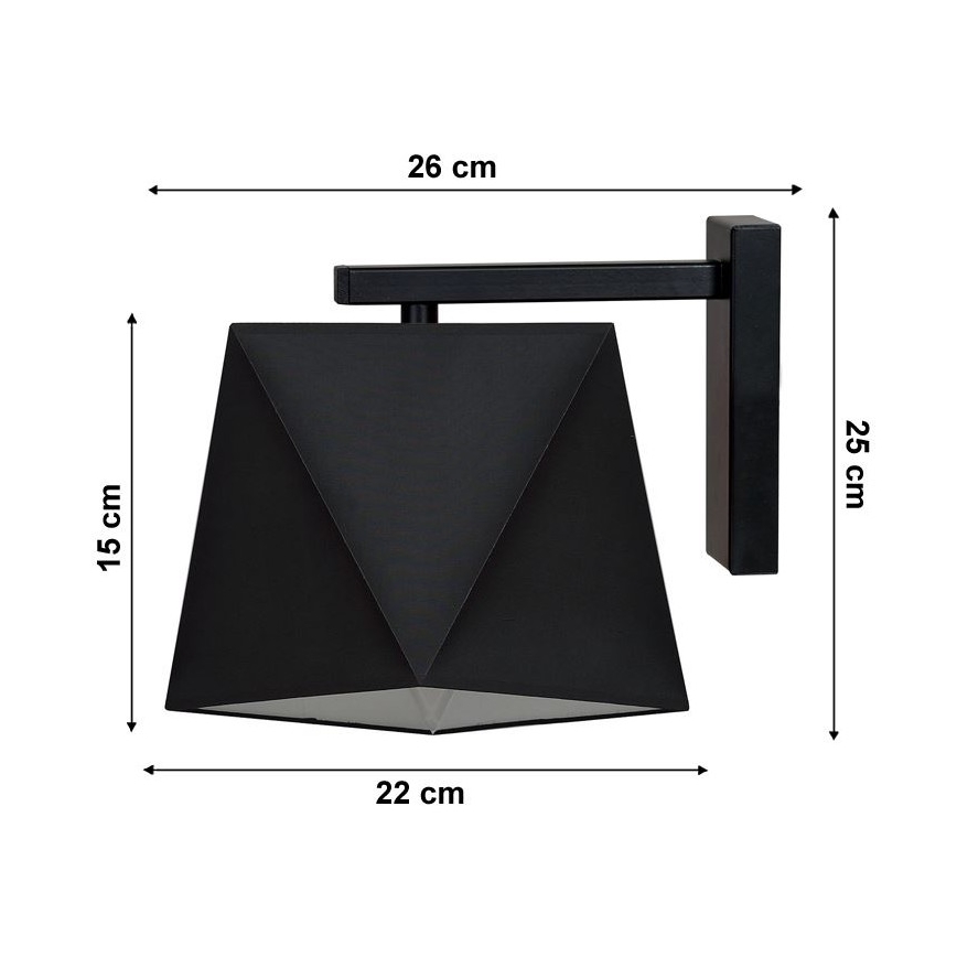 Väggbelysning DIAMENT 1xE27/60W/230V