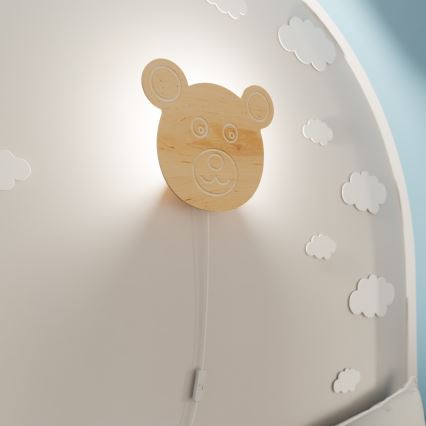 Väggbelysning för barn TED 1xE14/10W/230V björn
