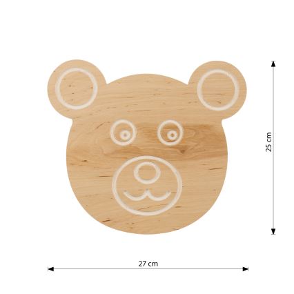 Väggbelysning för barn TED 1xE14/10W/230V björn