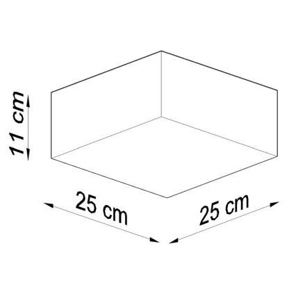 Väggbelysning HORUS 1xE27/60W/230V grå