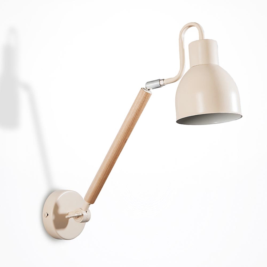 Väggbelysning KALLITHEA 1xE27/60W/230V beige
