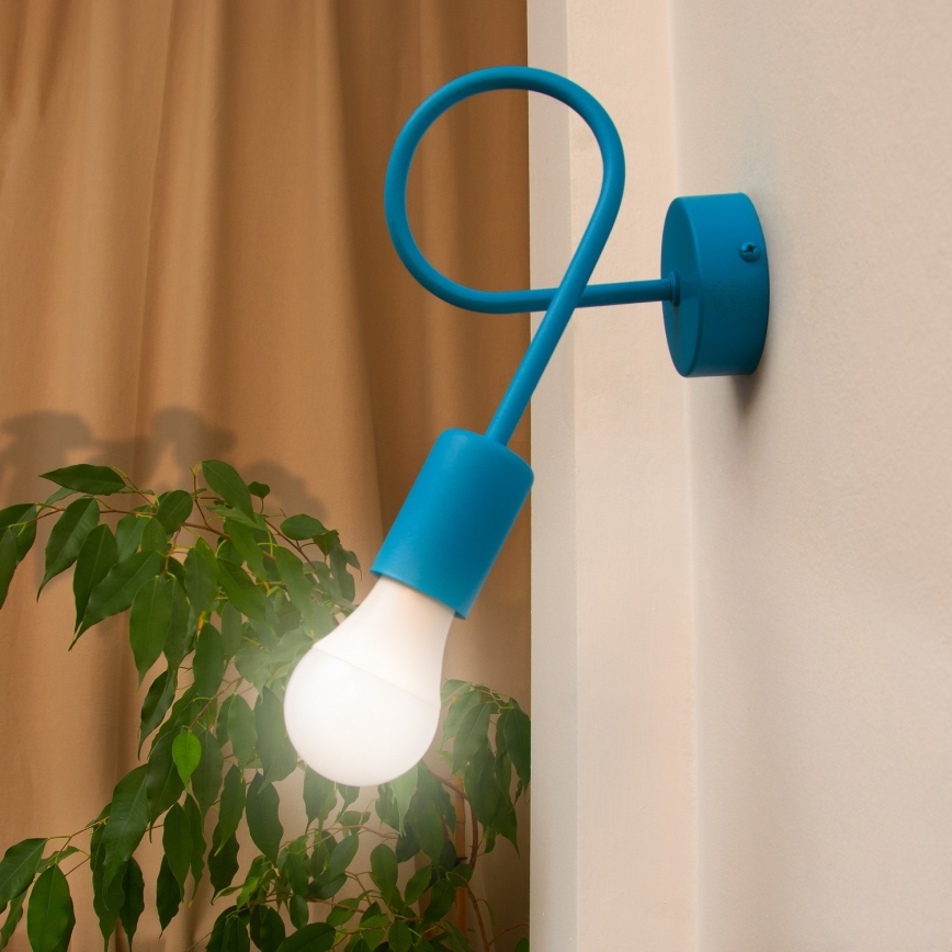 Väggbelysning OXFORD 1xE27/15W/230V blå