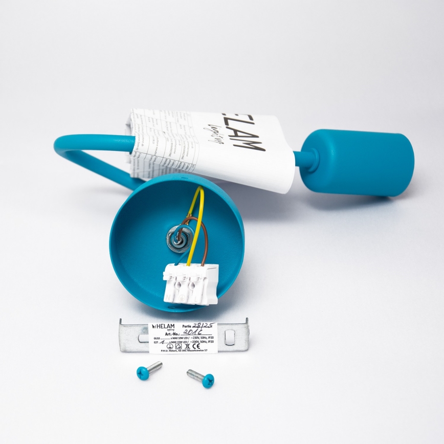 Väggbelysning OXFORD 1xE27/15W/230V blå