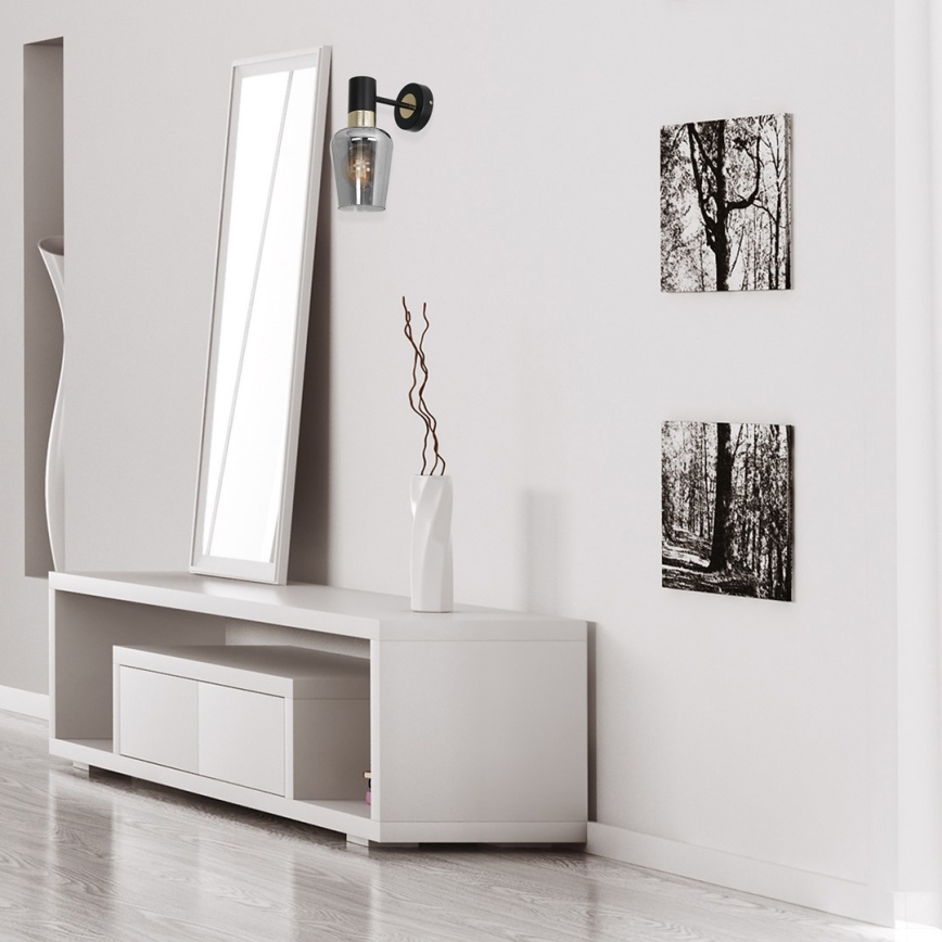Väggbelysning ROMA Svart 1xE27/60W/230V