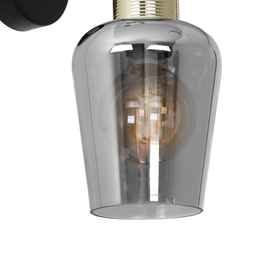 Väggbelysning ROMA Svart 1xE27/60W/230V