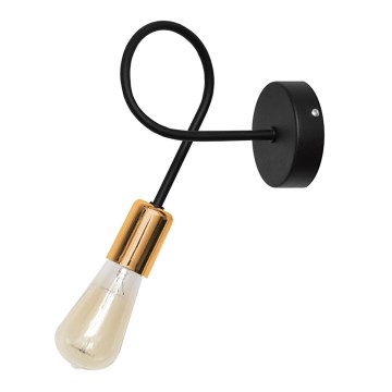Väggbelysning rör 1xE27/15W/230V svart