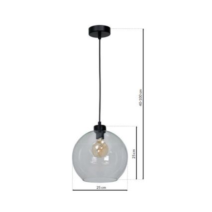 Väggbelysning SANTIAGO 1xE27/60W/230V klar