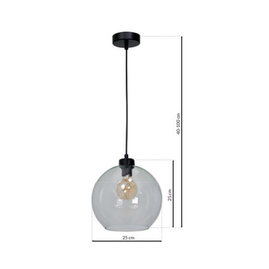 Väggbelysning SANTIAGO 1xE27/60W/230V klar
