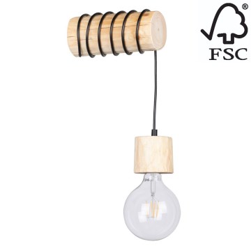 Väggbelysning TRABO 1xE27/60W/230V - FSC-certifierad