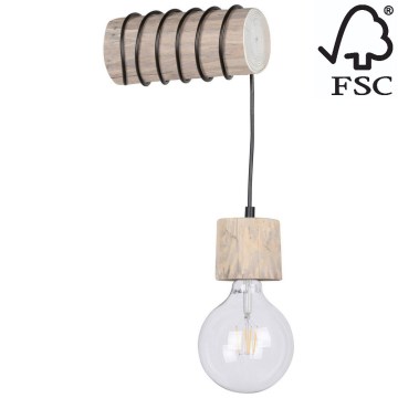 Väggbelysning TRABO 1xE27/60W/230V -FSC-certifierad