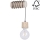 Väggbelysning TRABO 1xE27/60W/230V -FSC-certifierad