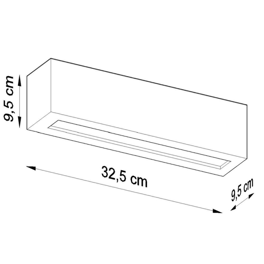 Väggbelysning VEGA 1xE27/60W/230V grå