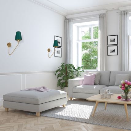Väggbelysning VICTORIA 1xE27/60W/230V grön