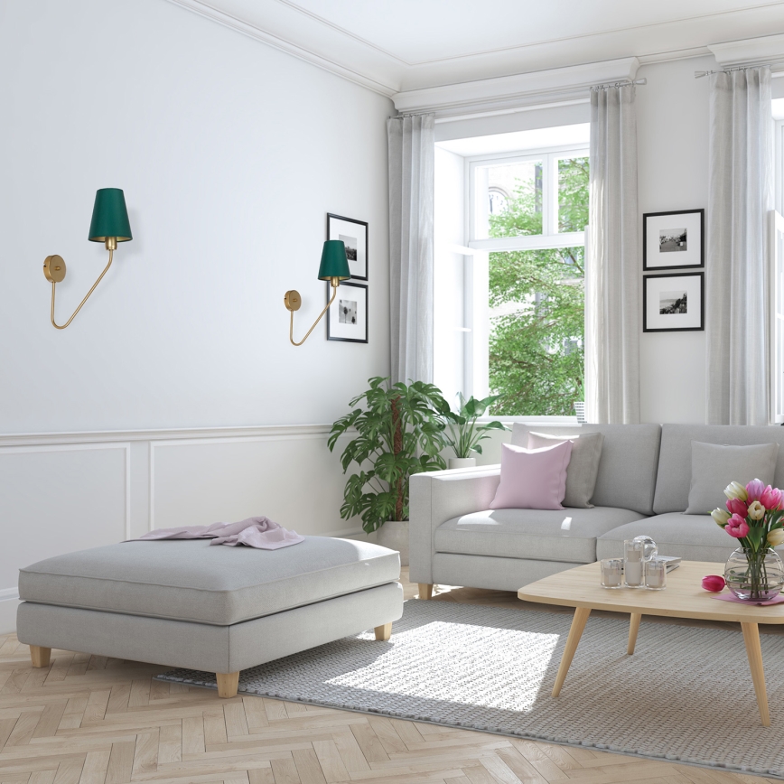 Väggbelysning VICTORIA 1xE27/60W/230V grön