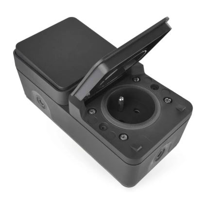 Väggbrytare för kontakt alternerande med uttag 250V/16A IP55