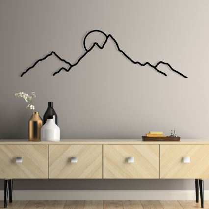 Väggdekoration 100x29 cm berg metall