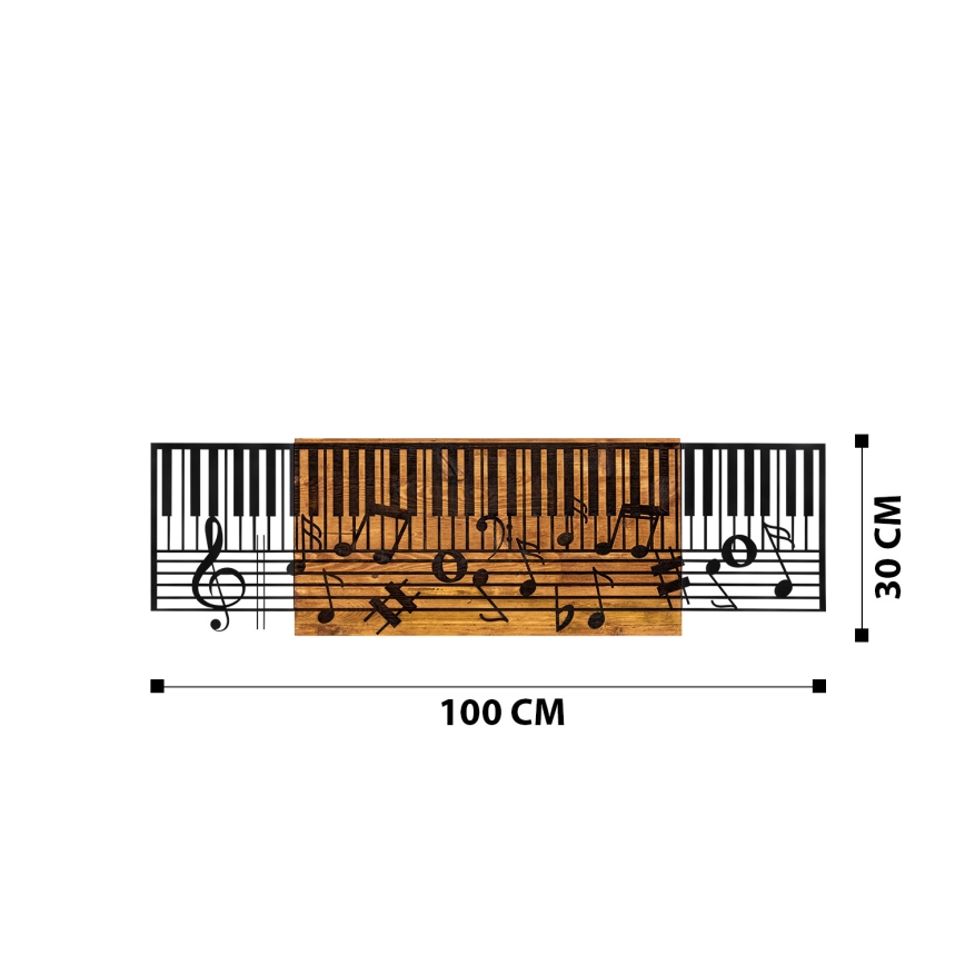 Väggdekoration 100x30 cm piano