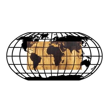Väggdekoration 102x50 cm globe