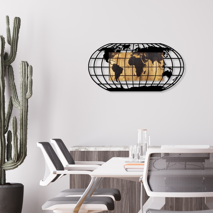 Väggdekoration 102x50 cm globe