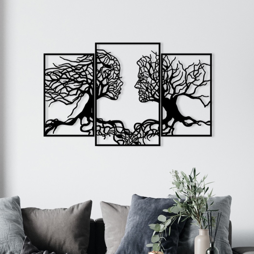 Väggdekoration 116x71 cm Livets träd metall
