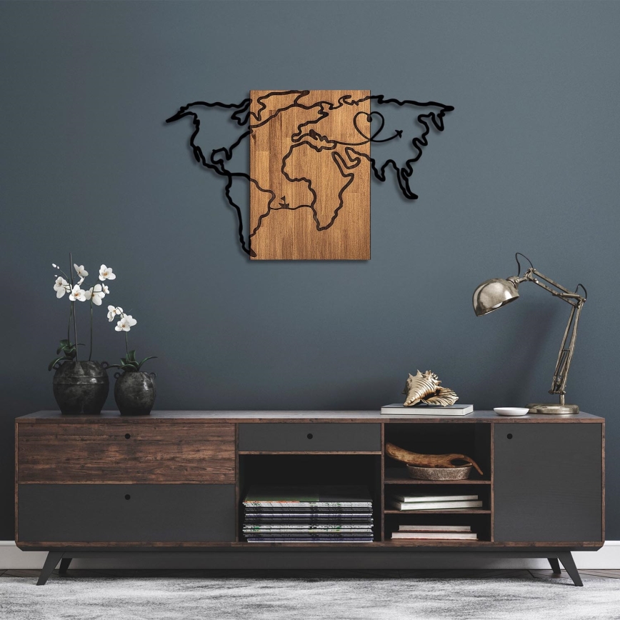Väggdekoration 118x70 cm karta