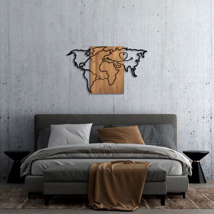 Väggdekoration 118x70 cm karta