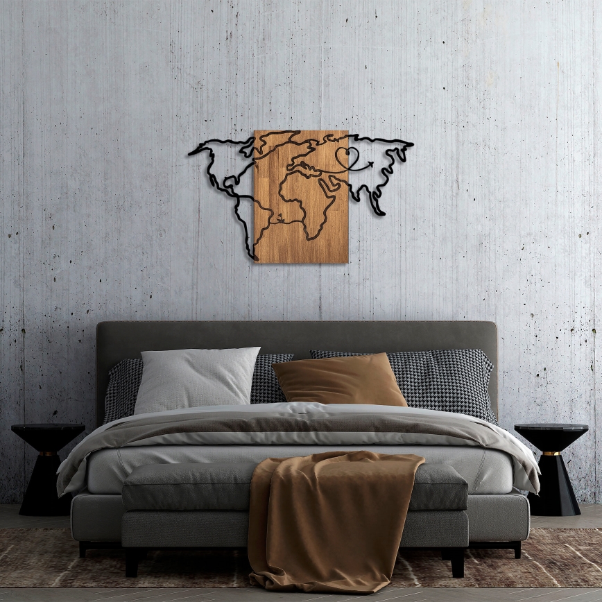 Väggdekoration 118x70 cm karta