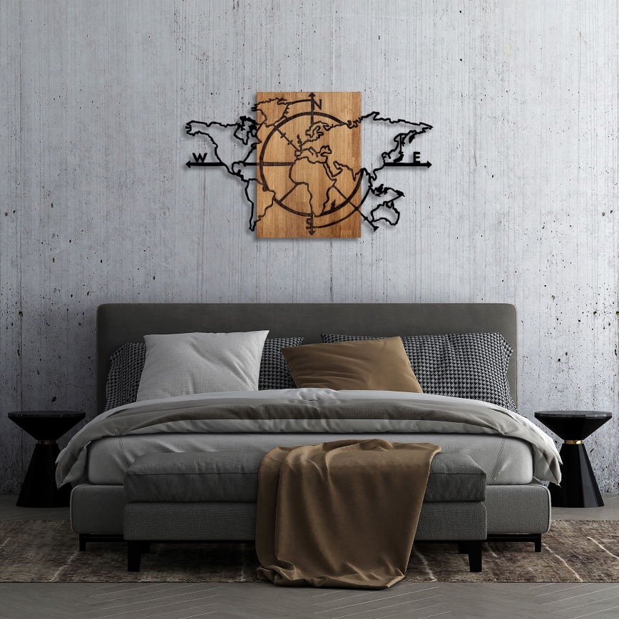 Väggdekoration 119x70 cm karta
