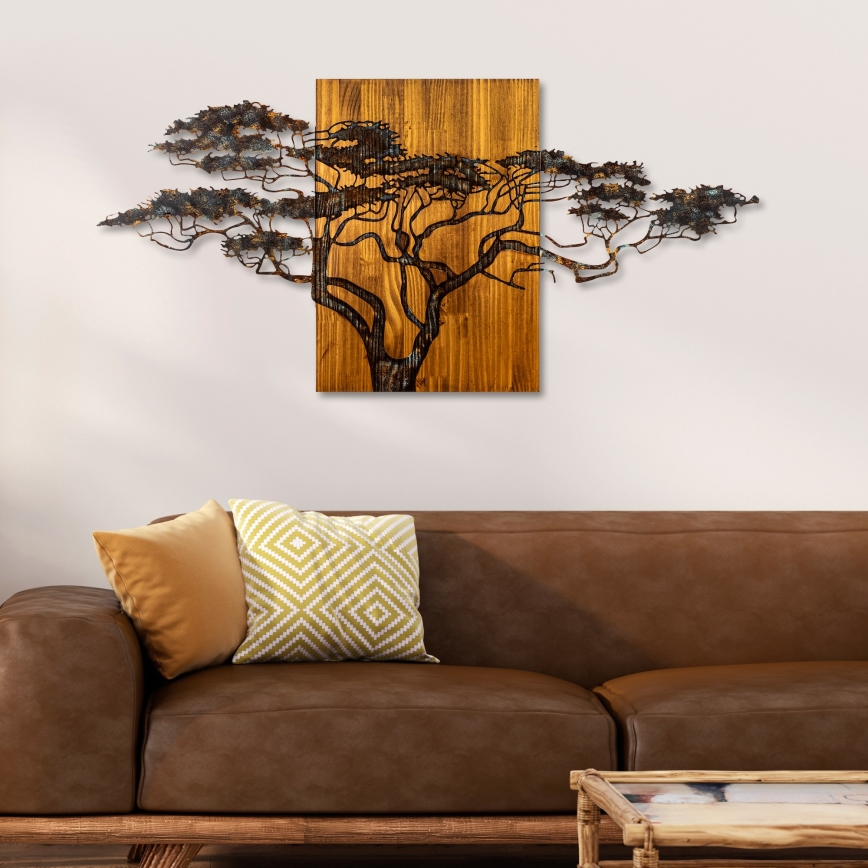 Väggdekoration 144x70 cm trä