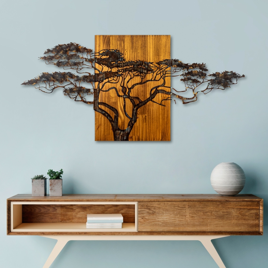 Väggdekoration 144x70 cm trä