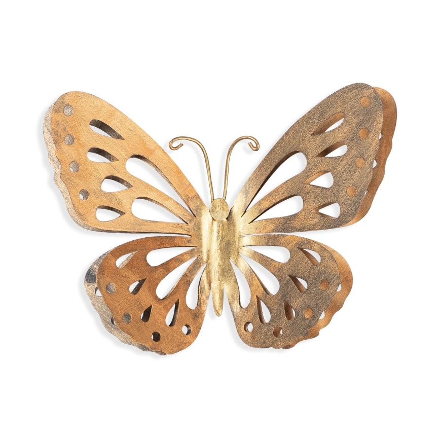 Väggdekoration 32x29 cm fjäril i metall