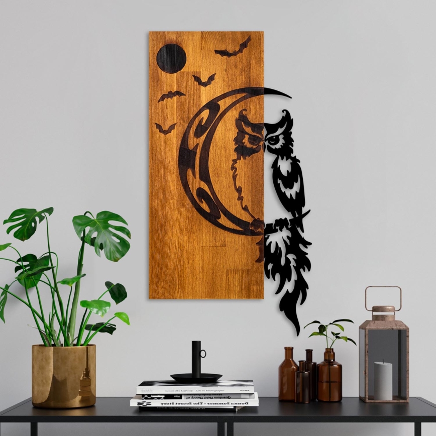 Väggdekoration 36x66 cm uggla