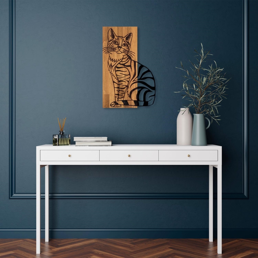 Väggdekoration 38x58 cm katt