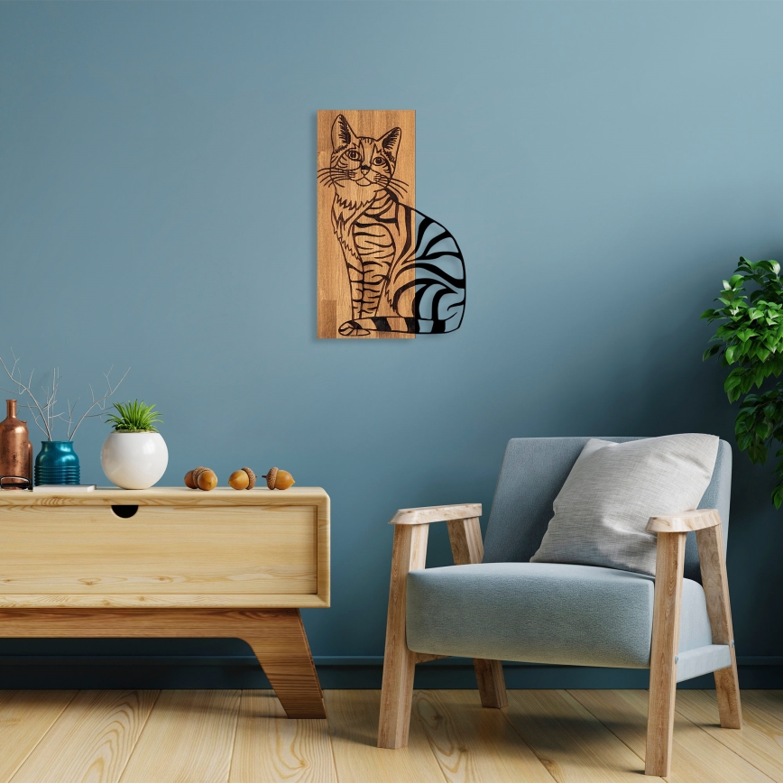 Väggdekoration 38x58 cm katt