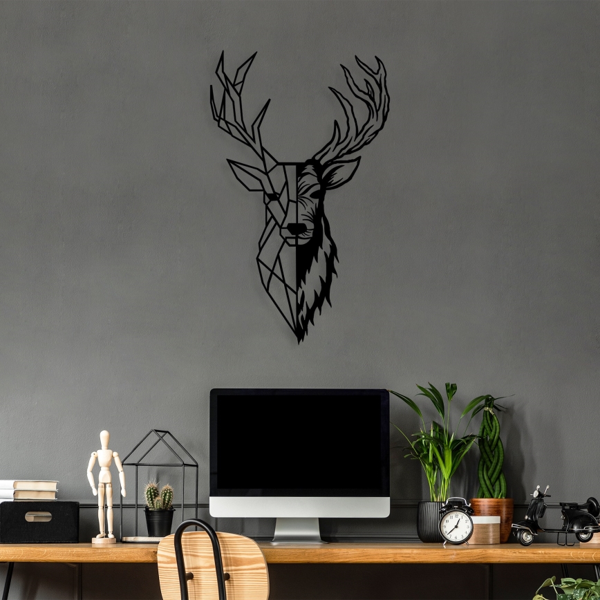 Väggdekoration 42x70 cm hjort metall