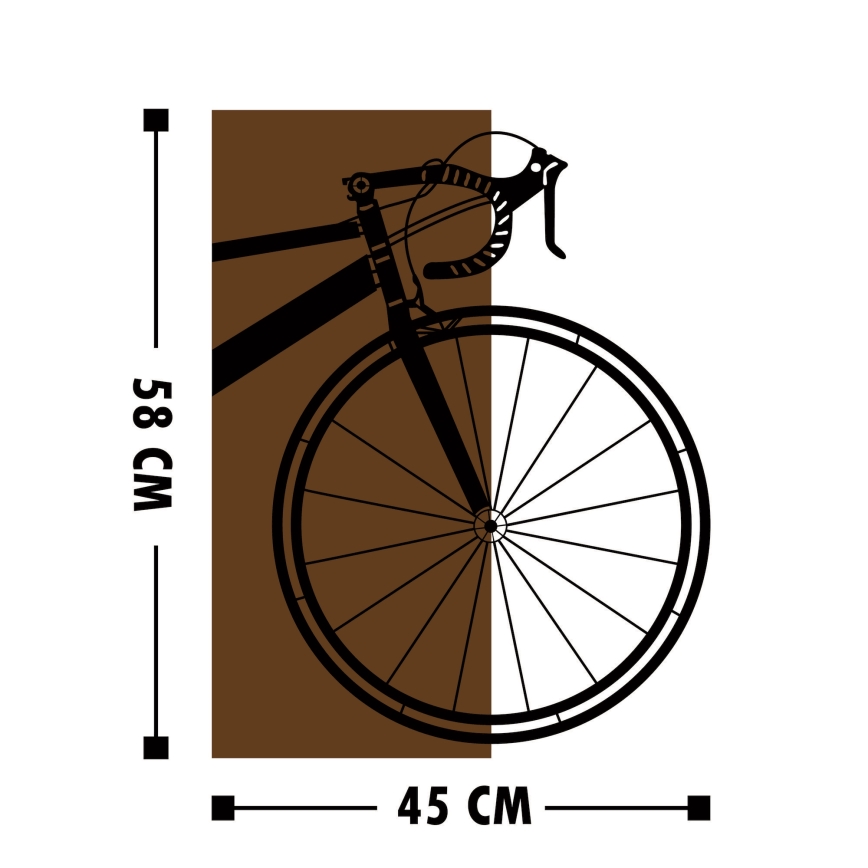 Väggdekoration 45x58 cm bike trä/metall