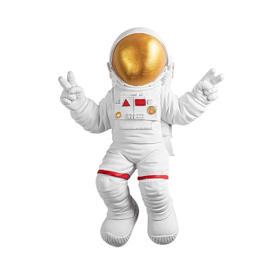 Väggdekoration 47x35 cm astronaut guld