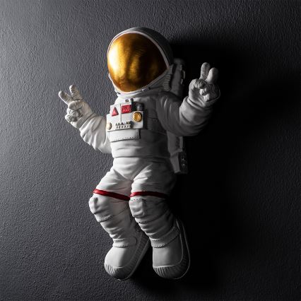 Väggdekoration 47x35 cm astronaut guld